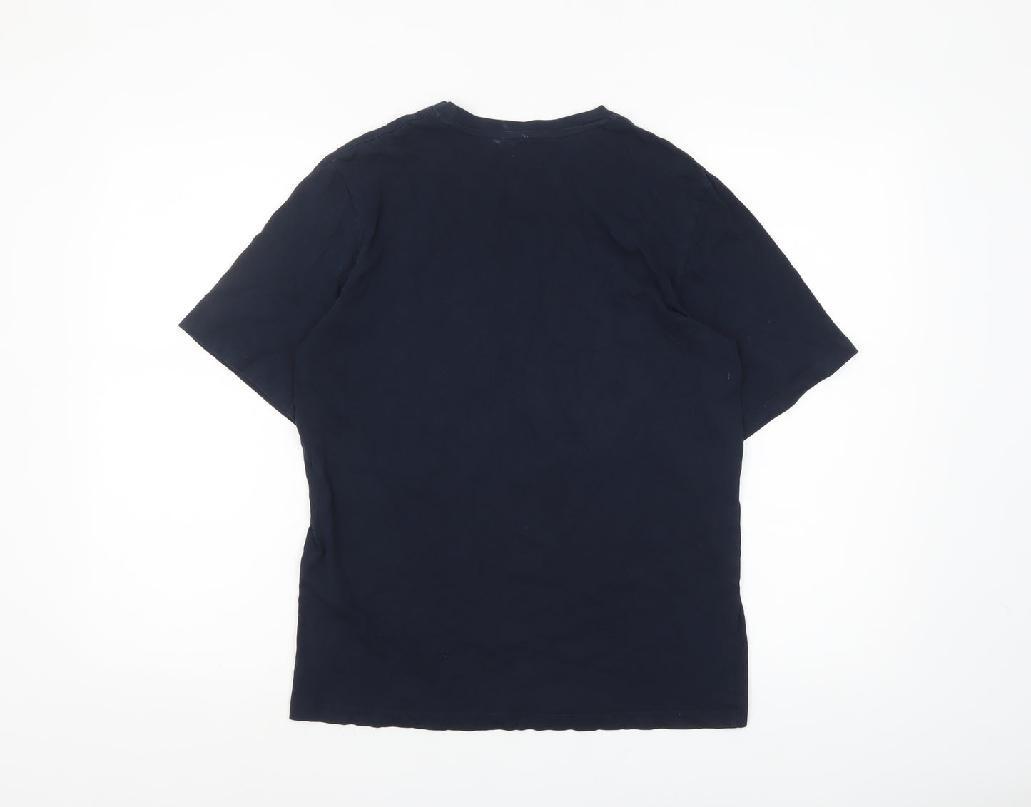 Jack & Jones Men's Blue Logo Cotton T-Shirt Size S