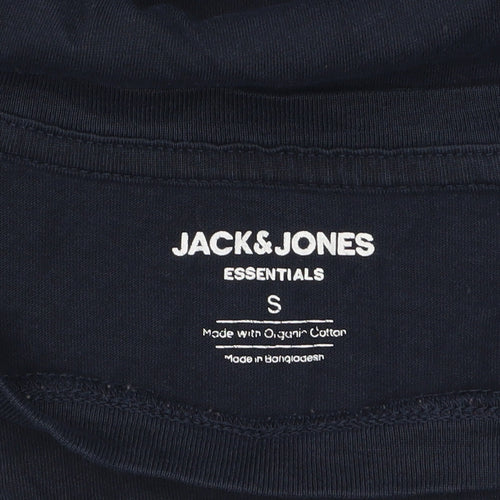 Jack & Jones Men's Blue Logo Cotton T-Shirt Size S