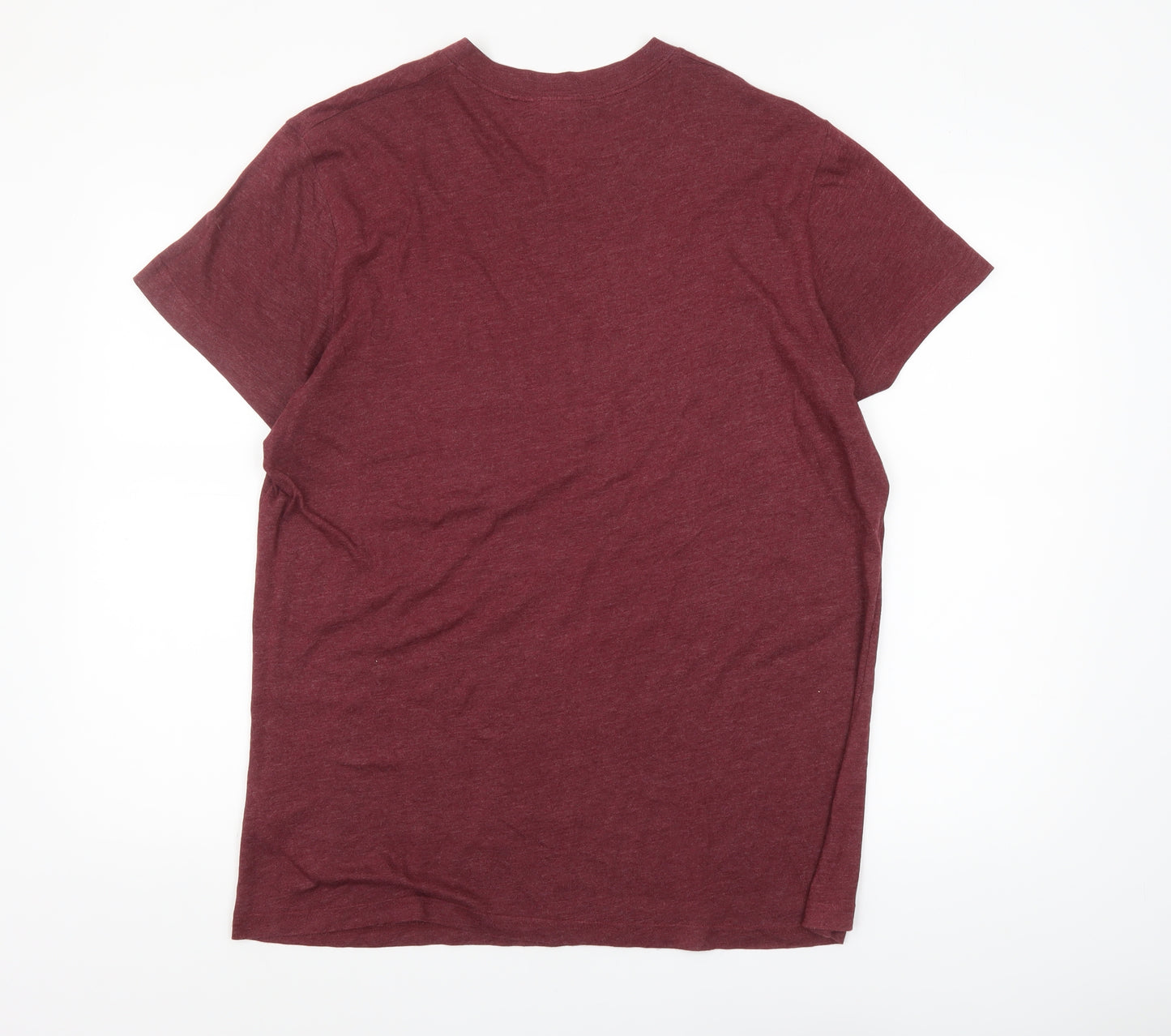 Abercrombie & Fitch Men's Red XL V-Neck Short Sleeve T-Shirt