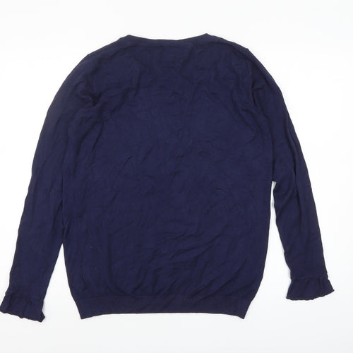 blendshe Women's Blue Pullover Jumper M Long Sleeve Crew Neck Knit