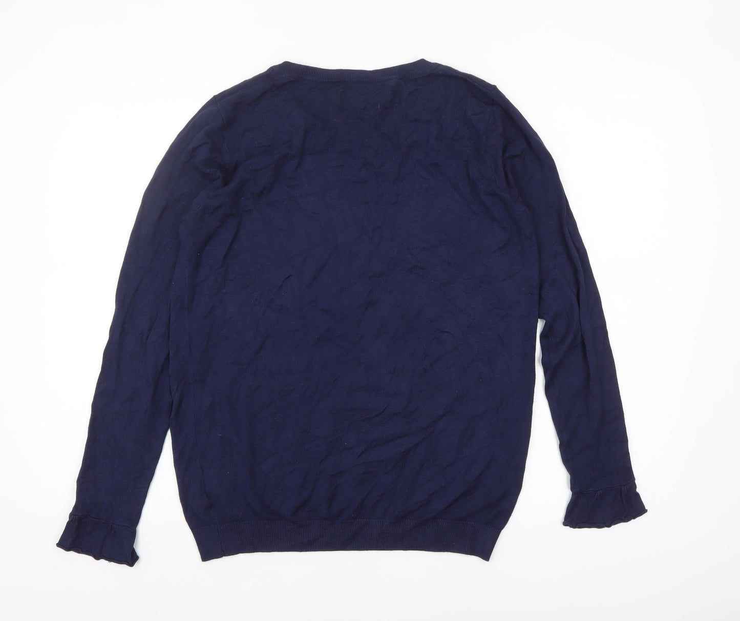 blendshe Women's Blue Pullover Jumper M Long Sleeve Crew Neck Knit
