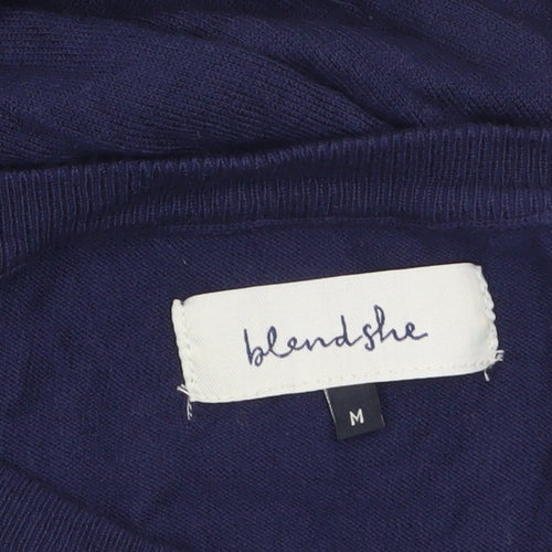 blendshe Women's Blue Pullover Jumper M Long Sleeve Crew Neck Knit