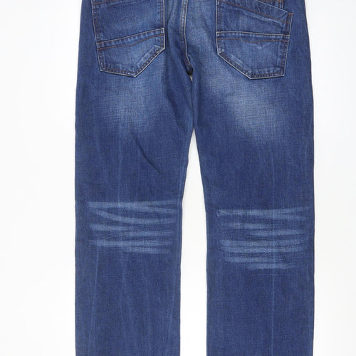 Remus Uomo Men Blue 34R Straight Leg Denim Jeans