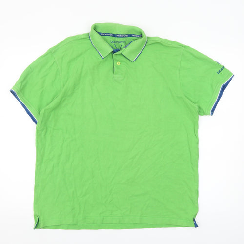 Backswing Men's Green Cotton Polo Shirt L Short Sleeve Golf Style