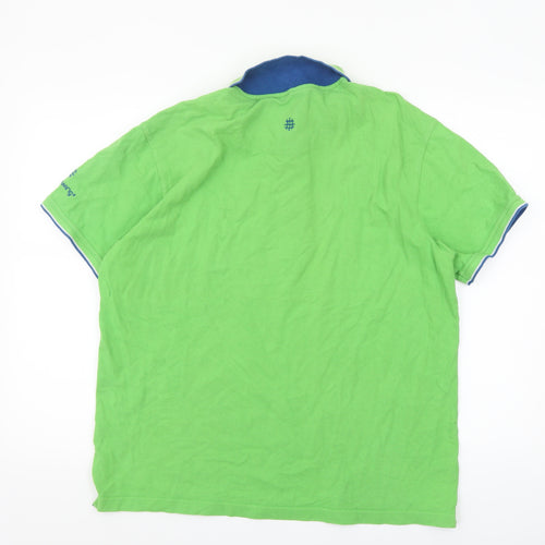 Backswing Men's Green Cotton Polo Shirt L Short Sleeve Golf Style