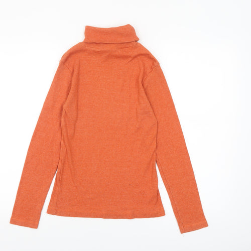 Atmosphere Women's Orange Roll Neck Jersey Top Size 14