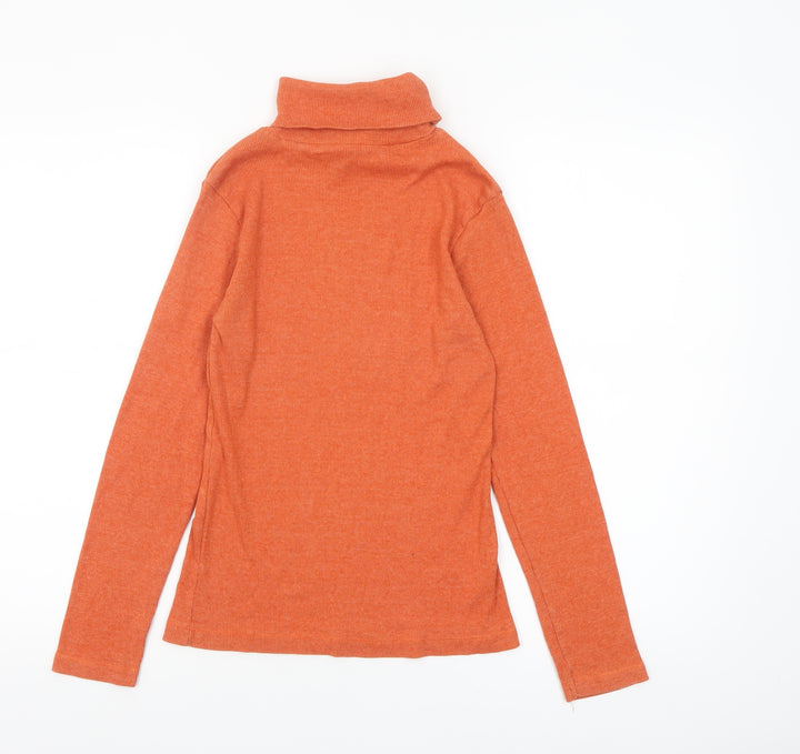 Atmosphere Women's Orange Roll Neck Jersey Top Size 14