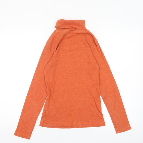 Atmosphere Women's Orange Roll Neck Jersey Top Size 14