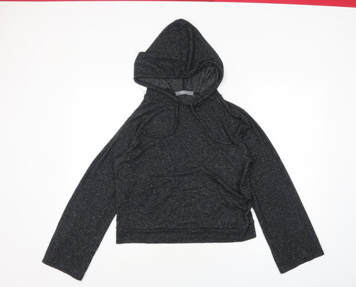 Coin 1804 Women Black Pullover Hoodie Size M Soft Stretch Casual