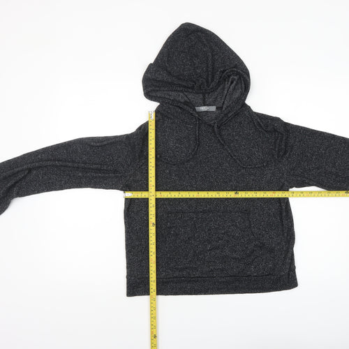 Coin 1804 Women Black Pullover Hoodie Size M Soft Stretch Casual