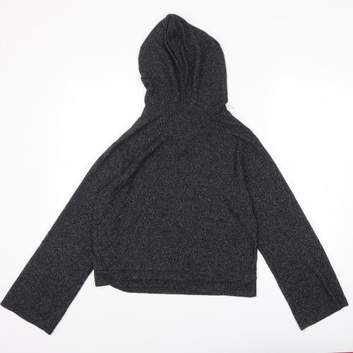 Coin 1804 Women Black Pullover Hoodie Size M Soft Stretch Casual