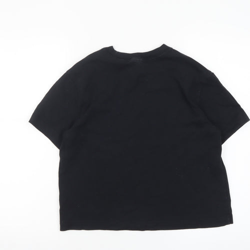 Nike Women's Black Cotton Relaxed Fit Short Sleeve T-Shirt S