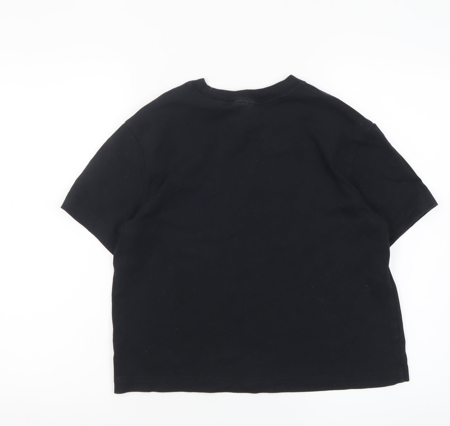Nike Women's Black Cotton Relaxed Fit Short Sleeve T-Shirt S