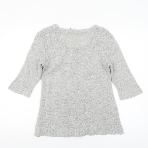 Dorothy Perkins Women’s Grey Cable-Knit Pullover Jumper Size 8