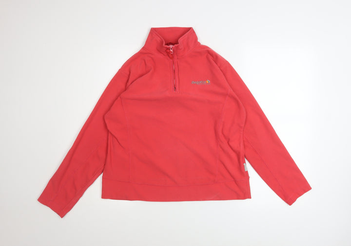 Regatta Women’s Red Fleece 1/4 Zip Pullover Sweatshirt Size 16 XL
