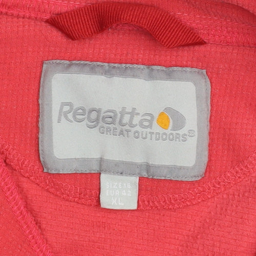 Regatta Women’s Red Fleece 1/4 Zip Pullover Sweatshirt Size 16 XL