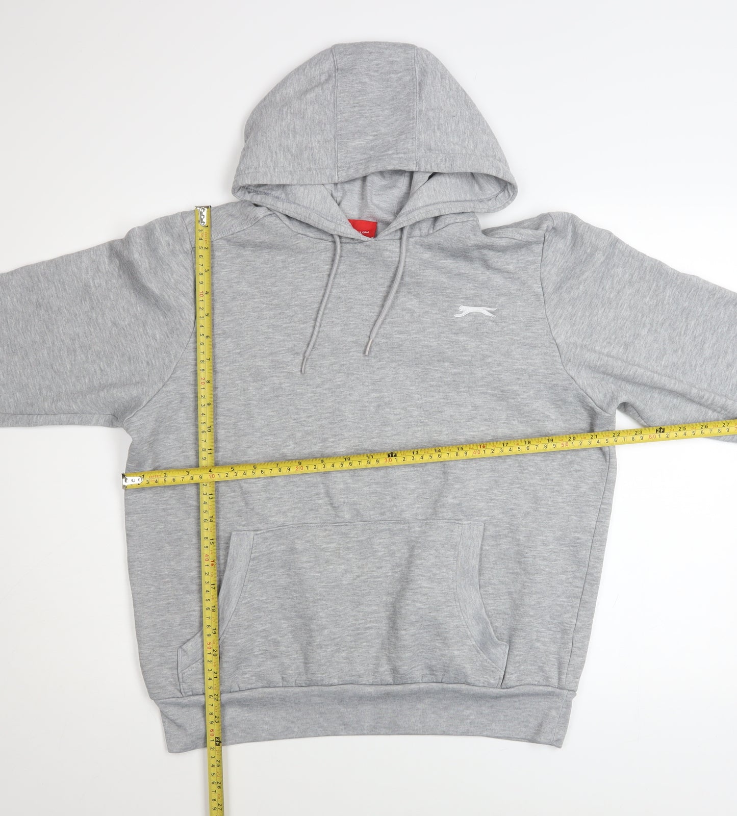 Slazenger Men's Grey Pullover Hoodie Small Regular Fit Fleece Sweatshirt