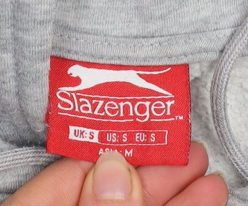 Slazenger Men's Grey Pullover Hoodie Small Regular Fit Fleece Sweatshirt