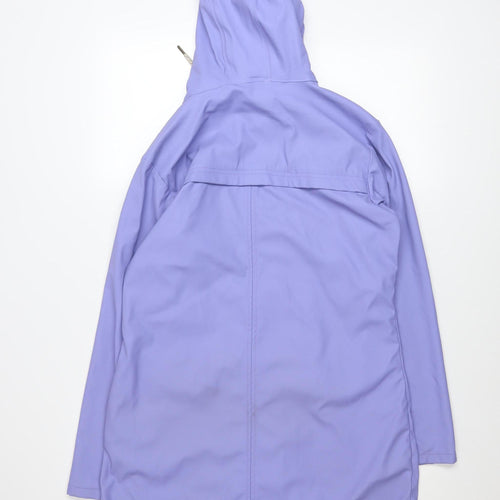 Lighthouse Womens Purple Waterproof Hooded Rain Coat Size 10
