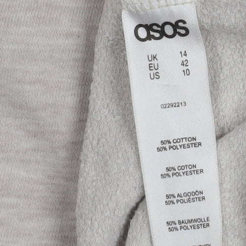 ASOS Women’s Beige Crew Neck Pullover Sweatshirt Size 14