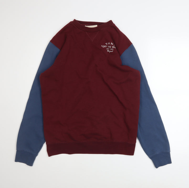 Vans Men's Multicoloured Medium Crew Neck Pullover Sweatshirt