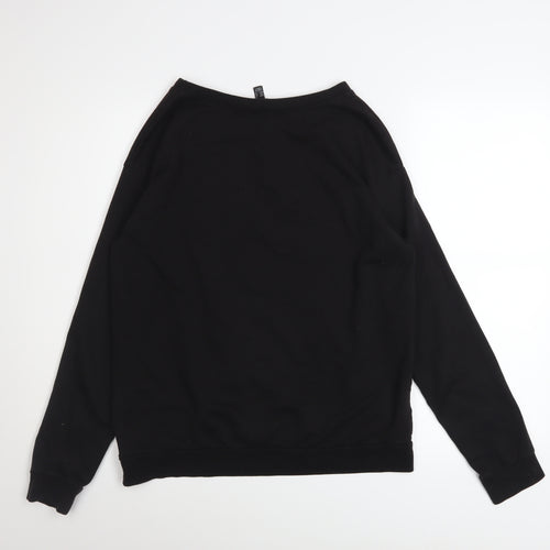 Mango Jeans Womens Black HIPSTER NYC Pullover Sweatshirt Size S