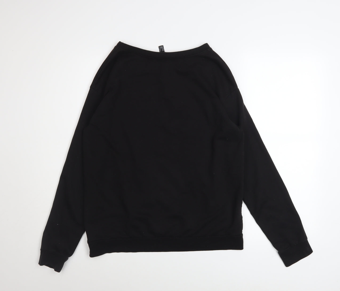 Mango Jeans Womens Black HIPSTER NYC Pullover Sweatshirt Size S