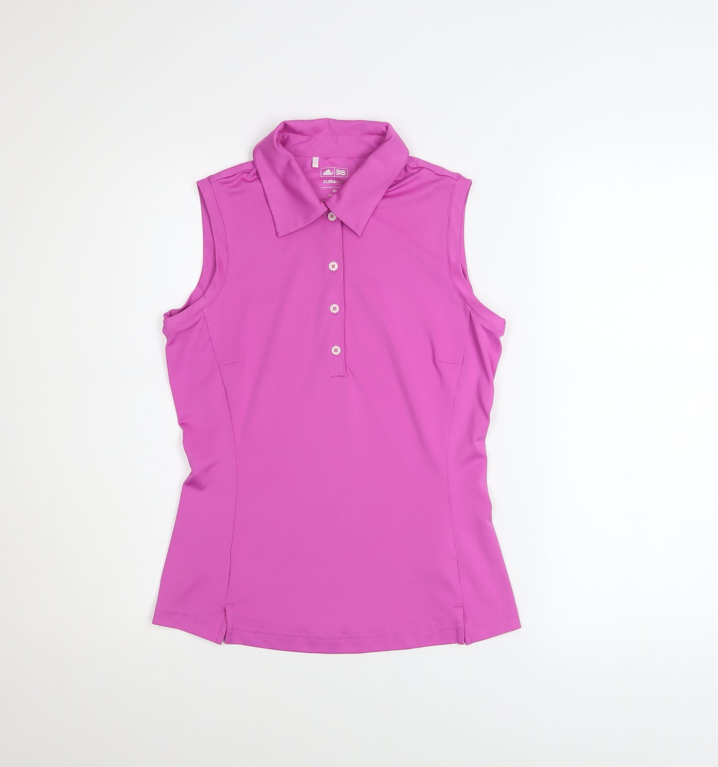 Adidas Women’s Pink Sleeveless Polo Golf Top XS Climalite Sportswear