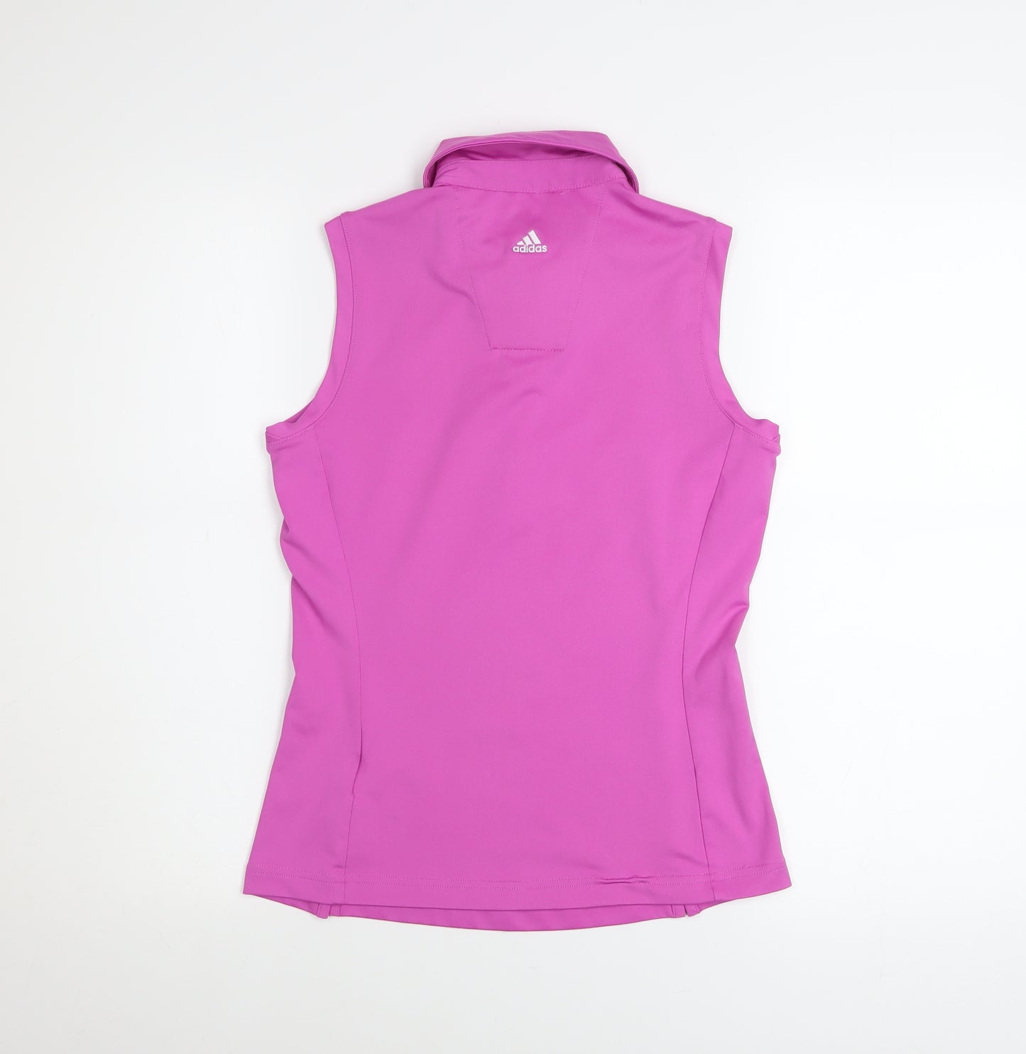 Adidas Women’s Pink Sleeveless Polo Golf Top XS Climalite Sportswear