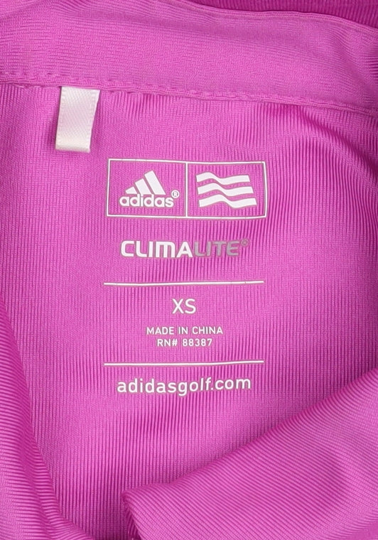 Adidas Women’s Pink Sleeveless Polo Golf Top XS Climalite Sportswear