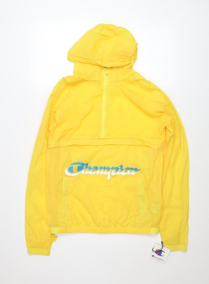Champion Men’s Yellow Hooded Windbreaker Jacket Small
