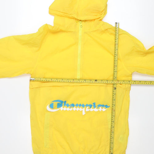 Champion Men’s Yellow Hooded Windbreaker Jacket Small
