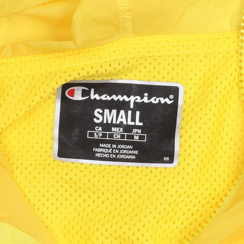 Champion Men’s Yellow Hooded Windbreaker Jacket Small