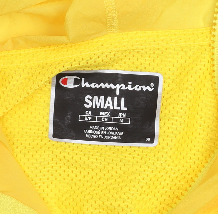 Champion Men’s Yellow Hooded Windbreaker Jacket Small