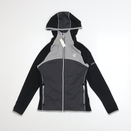 Dare 2b Women's Grey Hooded Full Zip Softshell Jacket Size 8