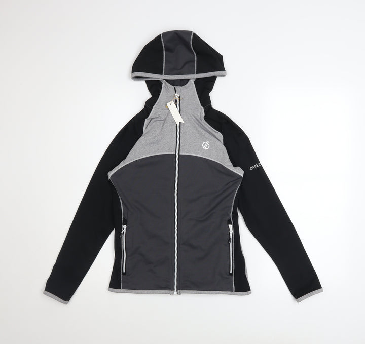 Dare 2b Women's Grey Hooded Full Zip Softshell Jacket Size 8