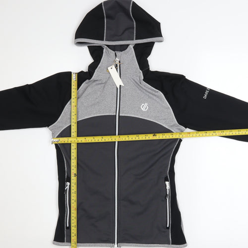 Dare 2b Women's Grey Hooded Full Zip Softshell Jacket Size 8