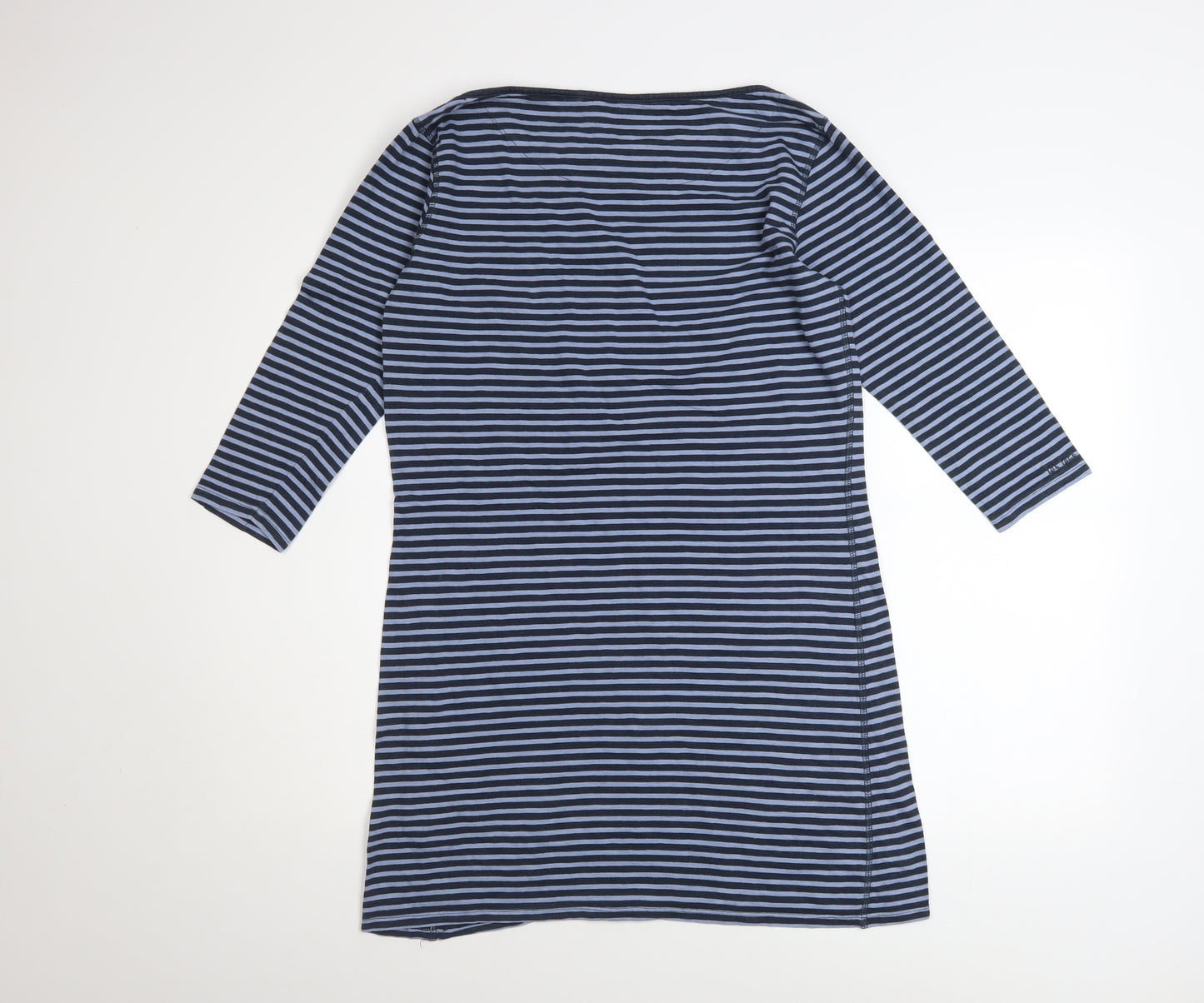 Fat Face Women Blue Stripe Cotton Shift Dress Size 14