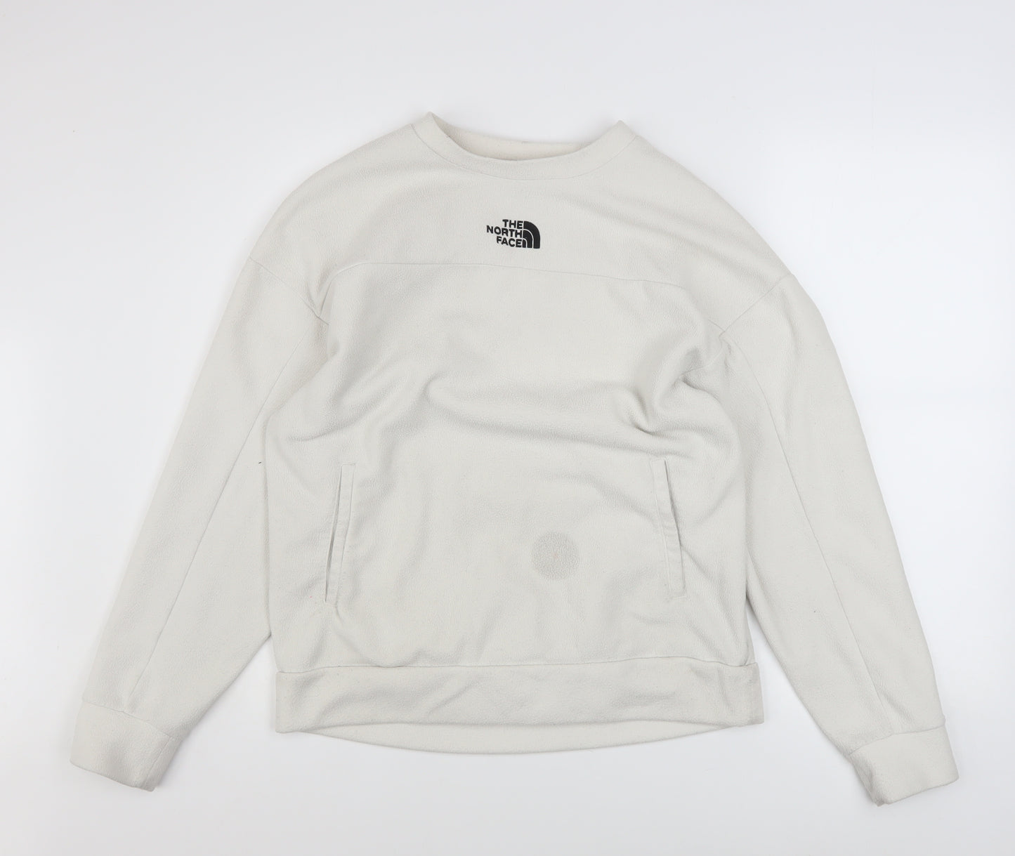 The North Face Womens Beige Fleece Pullover Sweatshirt Size M