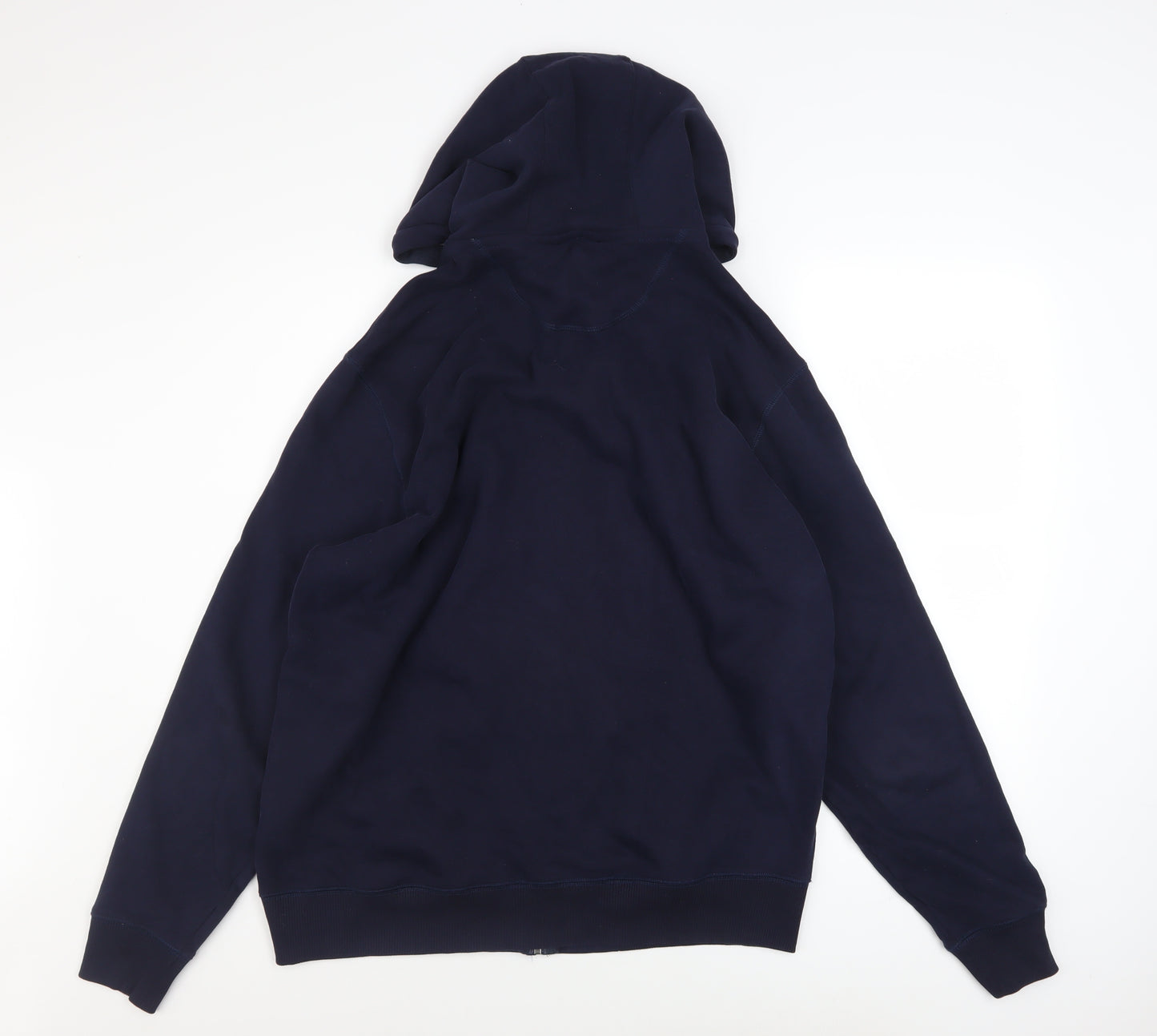 Marks and Spencer Men’s Blue L Hooded Full Zip Cotton Jacket