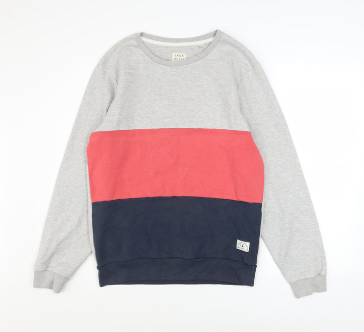 Jack Wills Men's Multicoloured Pullover Sweatshirt Medium