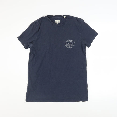 Jack Wills Men's Blue XS Crew Neck Short Sleeve Cotton T-Shirt