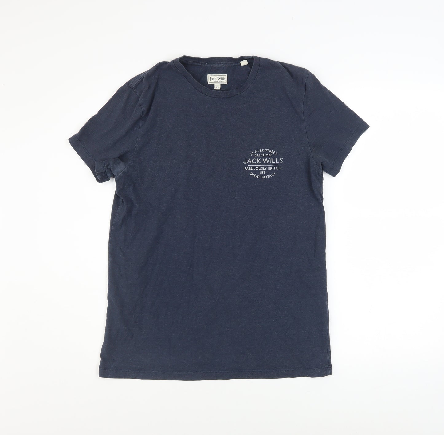 Jack Wills Men's Blue XS Crew Neck Short Sleeve Cotton T-Shirt