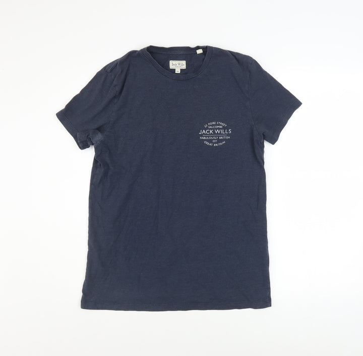 Jack Wills Men's Blue XS Crew Neck Short Sleeve Cotton T-Shirt