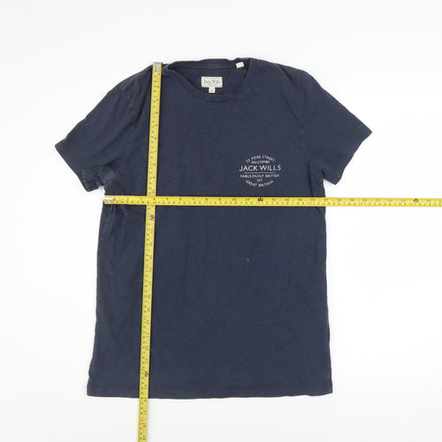 Jack Wills Men's Blue XS Crew Neck Short Sleeve Cotton T-Shirt