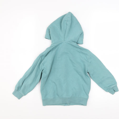 Marks and Spencer Girls Green Unicorn Zip Hoodie Jacket 4-5 Years