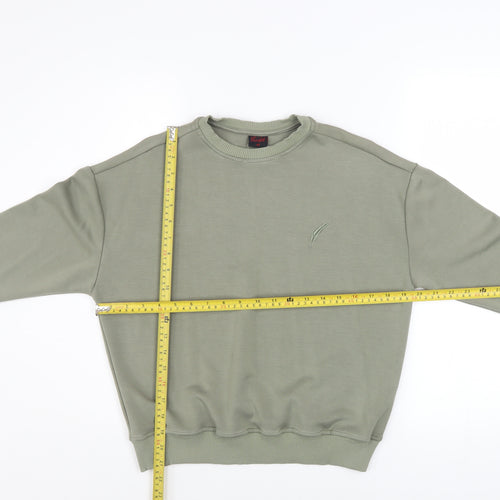 Kleinigkeit Womens Olive Green Crew Neck Pullover Sweatshirt XS