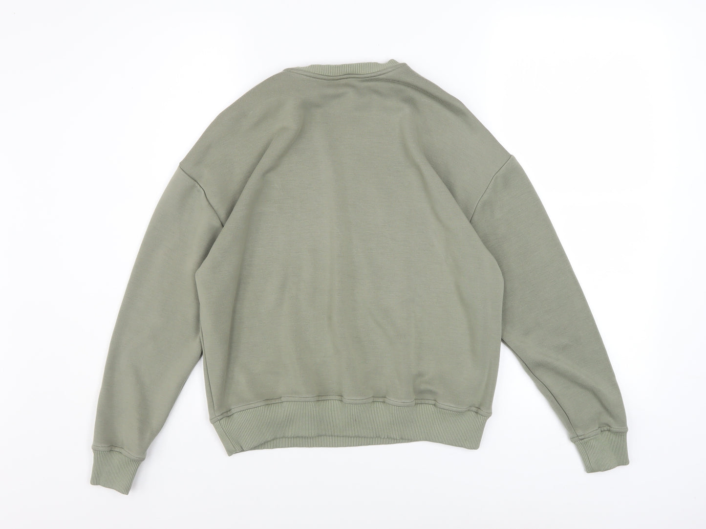 Kleinigkeit Womens Olive Green Crew Neck Pullover Sweatshirt XS