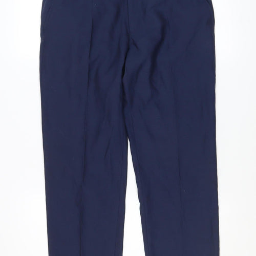 Marks and Spencer Men's Blue Wool Blend Dress Trousers 32W 29L