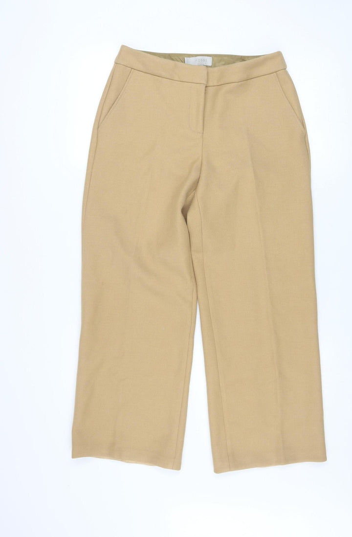 Hobbs Women’s Beige Wide-Leg Tailored Trousers Size 8